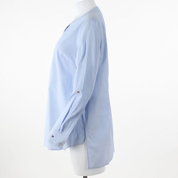 Tommy Hilfigier Blue Stripe T shirt with roll up sleeve - Picture 4 of 5